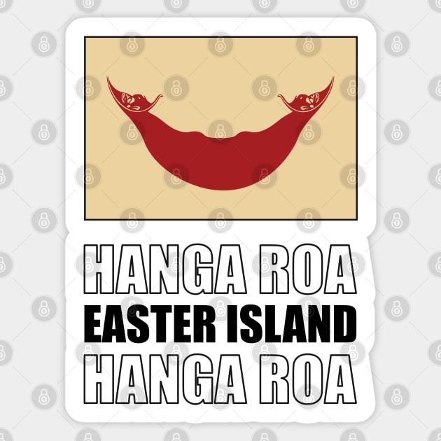 Flag of Easter Island Sticker by KewaleeTee